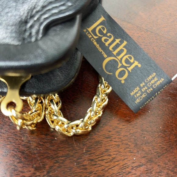 Leather Co. Liz Claiborne Black Leather Crossbody - Picture 8 of 10